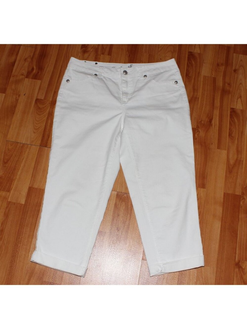 Style & Co Premium Jeans Boyfriend Crop Womens sz 12 White Jeans